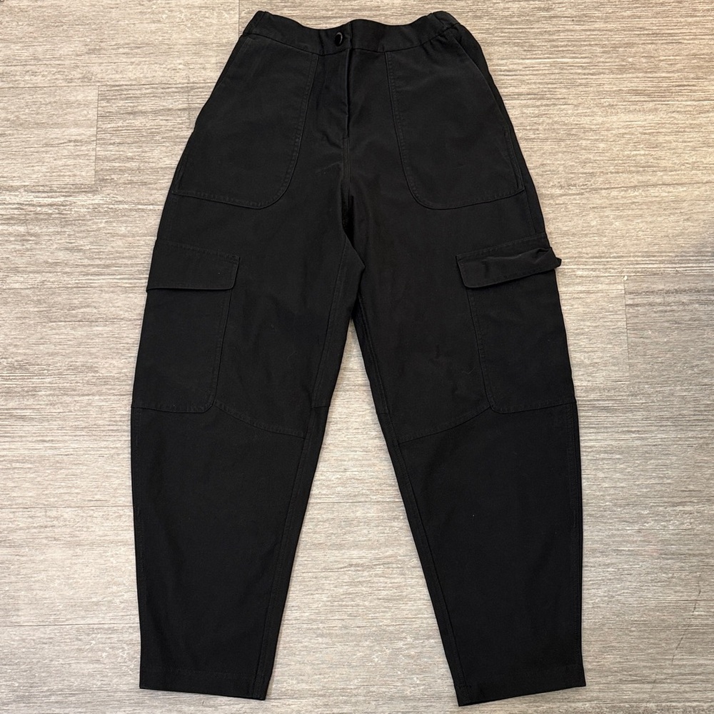 Women’s Black Cargo Tapered Pants